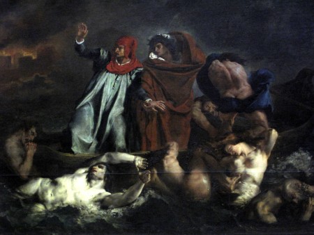 Dante et Virgile aux enfers, la Barque de Dante - Eugène Delacroix